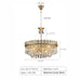 D23.6"*H14.6" chandelier,chandeliers,pendant,crystal,metal,raindrop crystal,crown,lights,ceiling,flush mount,luxury,light luxury,round,gold