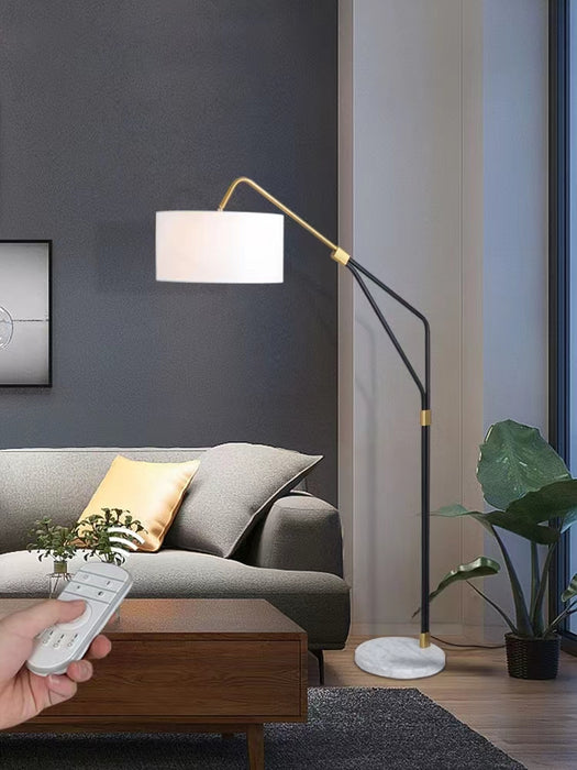 Lampada da terra verticale moderna e minimalista in marmo, lampada da pesca per soggiorno/camera da letto/studio