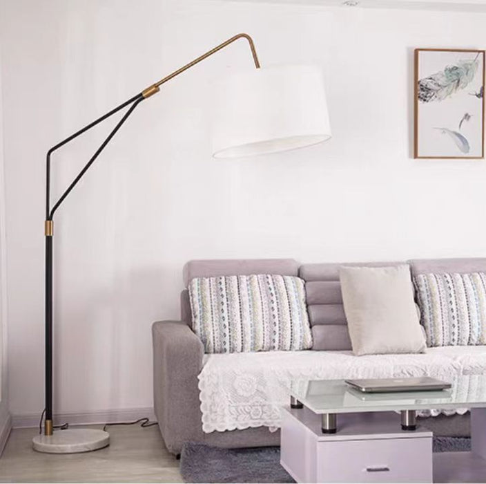 Lámpara de pie vertical de mármol minimalista moderna, luz de pesca para sala de estar/dormitorio/estudio