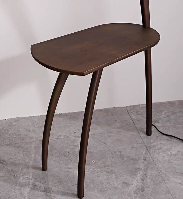 Lampada da terra in legno massello stile vintage con tavolo da caffè, posizionamento della luce, per soggiorno/camera da letto/studio