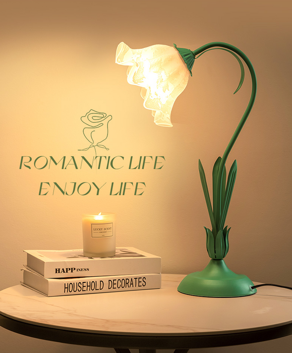 Creative Romantic Multi-Color Lily of the Valley Flower Table Lamp for Bedside/Study Desk/Girl's Bedroom