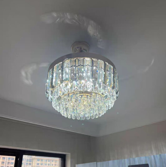 Nuovo lampadario a soffitto con ventilatore invisibile a 3 pale di lusso moderno e leggero per soggiorno/sala da pranzo/camera da letto