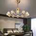 chandelier,chandeliers,fan,fann light,invisible,bubble,gold,iron,glass,3 blades,blads,ceiling,living room,dining room,bedroom,bar