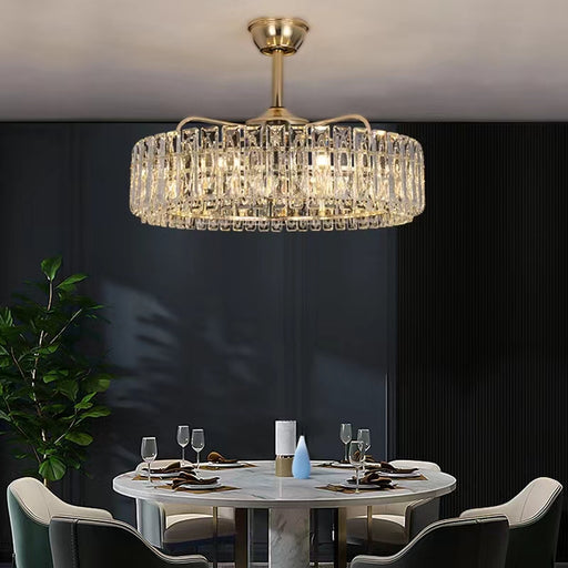 chandelier,chandeliers,fan,fann light,invisible,gold,iron,glass,3 blades,blads,ceiling,living room,dining room,bedroom,bar