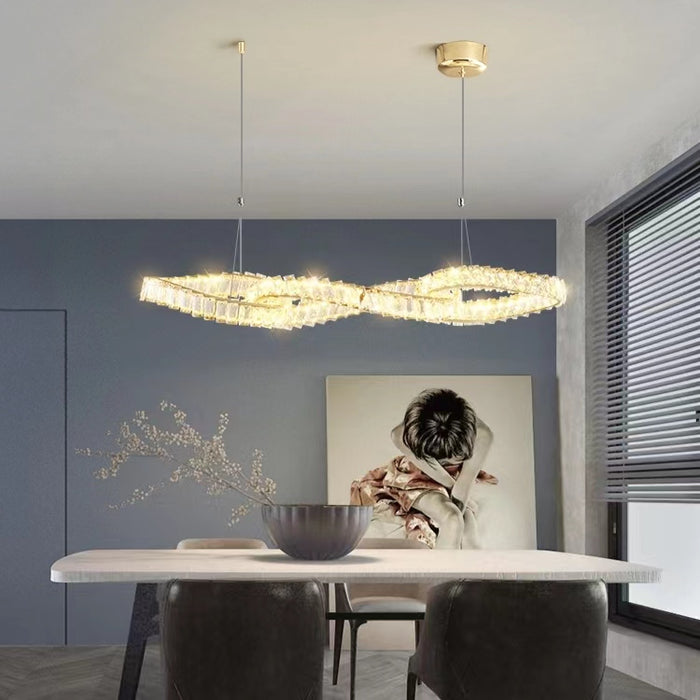Designer Model Light Luxury Creative Crystal Pendant Chandelier for Dining Room/Kitchen Island