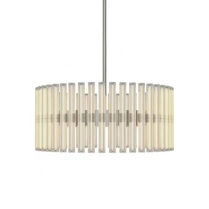 Modern Nordic Minimalist Round Glass Rod Pendant Chandelier for Living Room/Dining Room