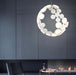 Moon LED Chandelier,Scopas Suspension Lamp,chandelier,chandeliers,irregular,moon,sphere,football,creative,art,living room,dining room,bedroom,white,black