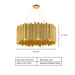 D39.4"*H13.8" Brubeck Round Chandelier,chandelier,chandeliers,pendant,gold,stainless steel,luxury,tubes,drum,round,living room,dining table,dining room,round table
