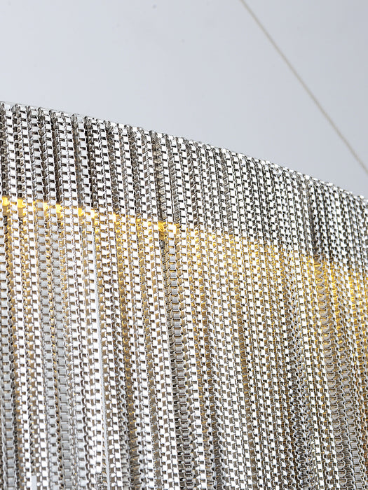 Lámpara colgante de borla de aluminio de arte moderno para sala de estar/comedor/isla de cocina