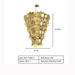 D59.0"*H98.4" Etta Chandelier,chandelier,chandelier,gold,luxury,stainless steel,chandeliers,multi-tier,layer,layers,tiers,living room,high ceiling room