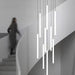 chandelier,chandeliers,round,liner,pendant,white,minimalist,nordic,bedside,dining room,living room,stairs,spiral staircase