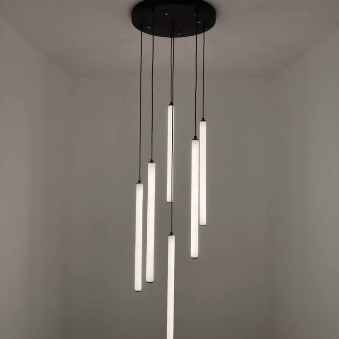 Lámpara colgante blanca minimalista escandinava para mesita de noche/comedor/escalera