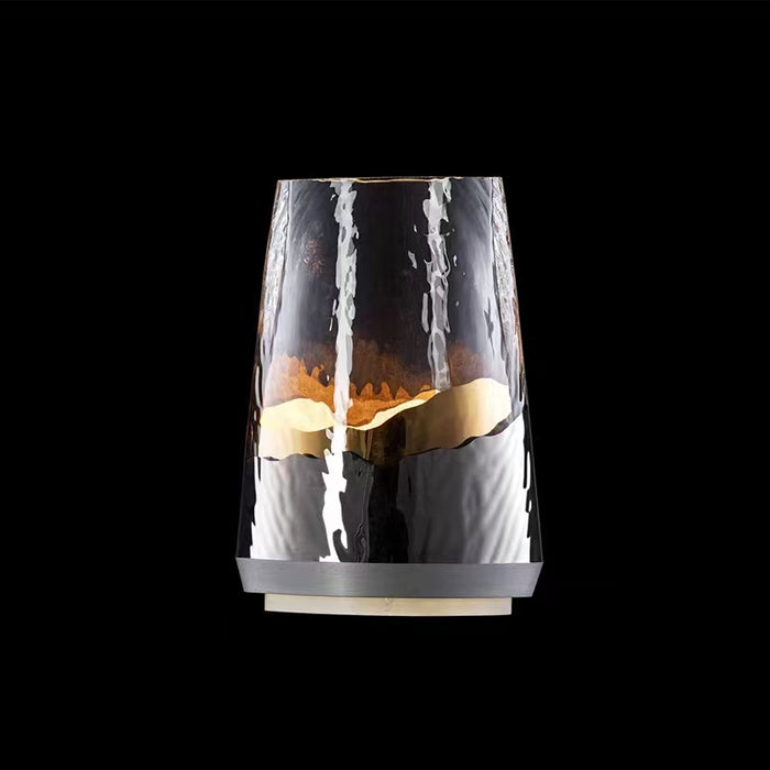 Lámpara de mesa de cristal de onda de marea de lámpara de arte modelo de diseñador para mesita de noche/mesa de centro/bar