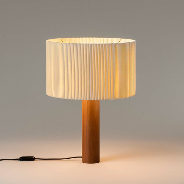 Lámpara de mesa redonda clásica plegable blanca minimalista para mesita de noche/mesa de centro/escritorio de estudio
