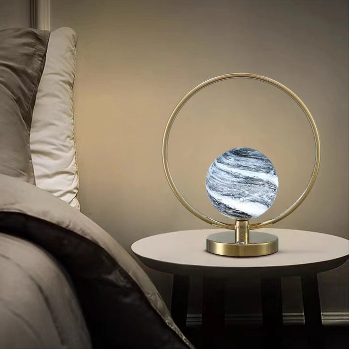 Lámpara de mesa decorativa con luz nocturna Creative Planet para mesita de noche/bar/estudio