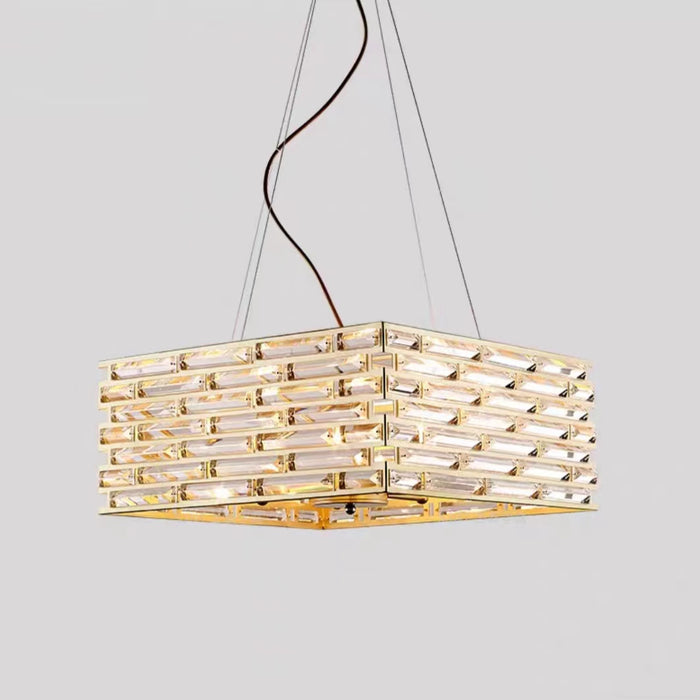 Lámpara de araña de cristal cromado de lujo, luz creativa, modelo de diseñador, para sala de estar/comedor