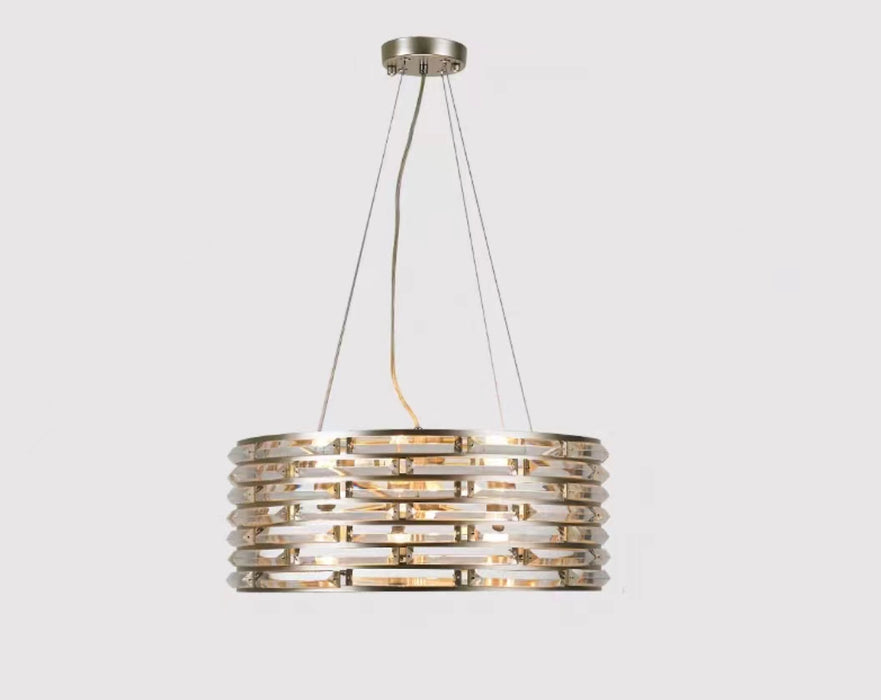 Designer Model Creative Light Luxury Chrome Crystal Chandelier for Living/Dining Room