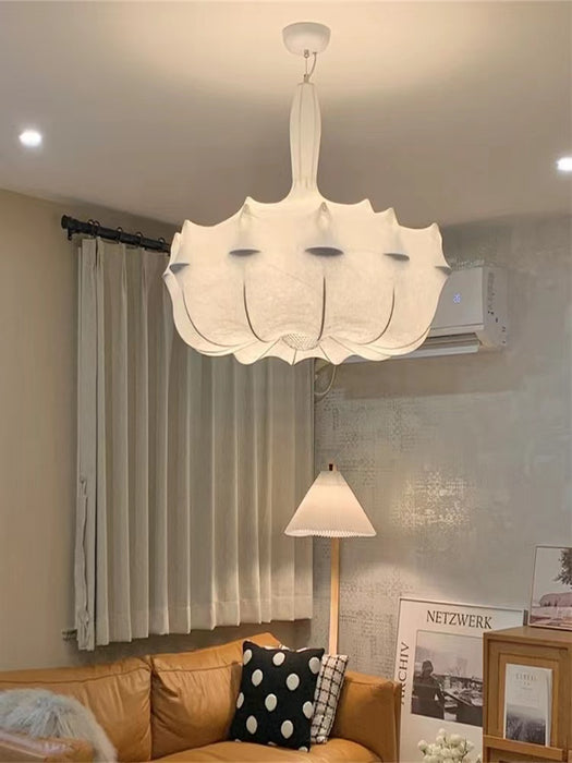 Alien Cloud - Lámpara colgante de seda color crema francesa para salón/dormitorio