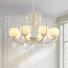 creative,cream,crystal, texture, chandelier,shining, French, White, living room, bedroom,branch,Hemisphere,soft,gentle