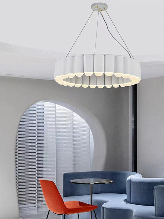 Lámpara de araña redonda de gran tamaño con múltiples cabezales modelo de diseñador para sala de estar/comedor/dormitorio