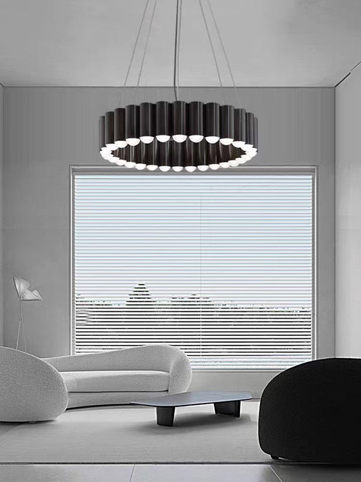Lámpara de araña redonda de gran tamaño con múltiples cabezales modelo de diseñador para sala de estar/comedor/dormitorio
