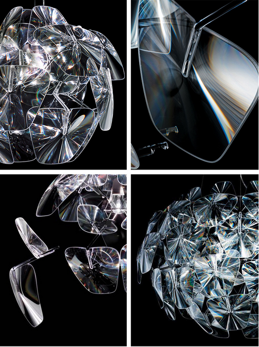 Modern Art Geometric Transparent Models Series Chandelier for Living/Dining Room