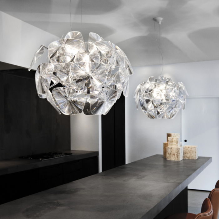 Modern Art Geometric Transparent Models Series Chandelier for Living/Dining Room