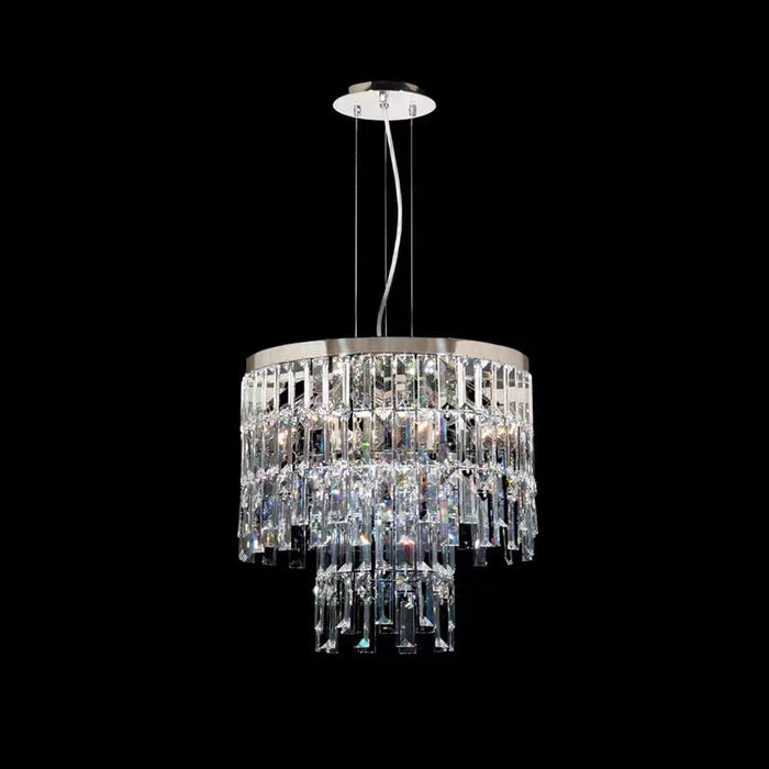 Modern Light Luxury Trendy Layers Crystal Pendant Chandelier for Living Room/Bedroom