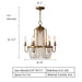 6Heads: D19.0"*H15.7" chandelier,chandeliers,cruystal,candle,branch,gold,finish,round,luxury,retro,bedroom,foyer,living room,dining room