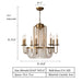 8Heads: D24.8"*H25.6" chandelier,chandeliers,cruystal,candle,branch,gold,finish,round,luxury,retro,bedroom,foyer,living room,dining room