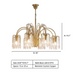 8Heads: D30.0"*H19.7" chandelier,chandeliers,candle,pendant,crystal pendant,branch,copper,brass,ceiling,luxury,crystal,gold,living room,dining room,bedroom,hallway,entryance