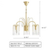 3Heads: D19.7"*H15.7" chandelier,chandeliers,candle,pendant,crystal pendant,branch,copper,brass,ceiling,luxury,crystal,gold,living room,dining room,bedroom,hallway,entryance