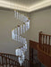 spiral, staircase, adjustable, acrylic, DNA, living room, indoor, extra large, chandelier, creative, luxury, wire, gold