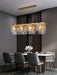 Light Luxury Irregular Glass Slice Chandelier Suit in Brass Finish for Living Room/ Ding Room/ Bedroom, glass, round, rectangle, gold