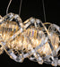 2023 New Art Light Luxury Crossed Shell Transparent Crystal Chandelier Suit for Dining/Living Room, round, shining, luxury,bedroom, detail
