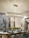 2023 New Art Light Luxury Crossed Shell Transparent Crystal Chandelier Suit for Dining/Living Room, rectangle, shining, luxury,bedroom