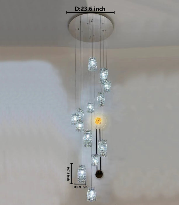 2023 New Arrival Modern Crystal Chandelier For Staircase