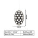 Modern Art Egg-shaped Chandelier Iconic Eyes LED Pendant Light For Dining Room/Living Room, dimension
