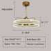 D24.8"*H7.1" chandelier,chandeliers,fan light,fan,round,ring,metal,crystal,dining table,living room,designer recommend