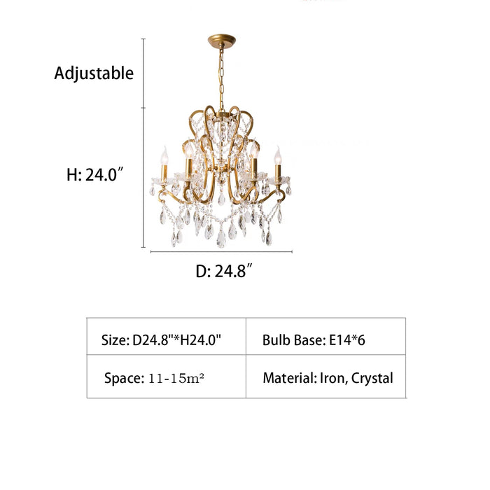 D24.8"*H24.0" chandelier,chandeliers,candle,branch,gold,silver,dining room,living room,vintage