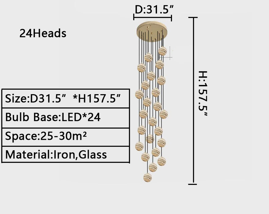 D31.5"*H157.5" chandelier,chandeliers,sky,star,stairs,staircase,spiral staircase,long,extra large,large,huge,big,oversize