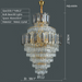 Extra Large 96.5inch Staircase Crystal Chandelier Living Room Ceiling Light Fixture For Hotel Entrance In Gold Finish