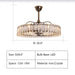 D26.0" chandelier,chandeliers,fan,fan light,crystal,iron,invisible,light luxury,luxury,ceiling,living room,dining room,bedroom,bar
