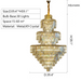 3 Layers Extra Large Living Room Chandelier Luxury Foyer Entryway Crystal Light Fixture