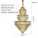 3 Layers 118.1inch Extra Large Living Room Chandelier Luxury Foyer Entryway Crystal Light Fixture Staircase Lighting
