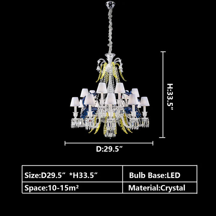 2023 New Candle Branch Crystal Chandelier Traditional Colorful Artistic Designer Light Fixture for Living Room/Dining Room , luxury, light fixture, shining ,amazing, Deer head, dimension