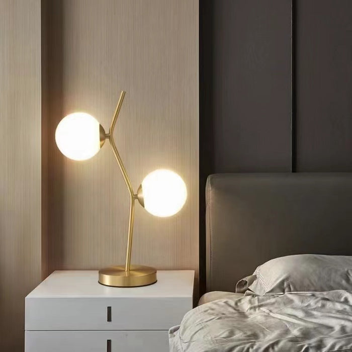 2 Lights Table Lamp For Bedroom