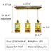 A: L23.6"*H39.4" chandelier,chandeliers,pendant,flower,grape,colorful,stained,vintage,3 lights,long table,dining room,living room,foyer,entrys,entryway,bedside table,bedside,bedroom