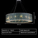 D31.5" modern round crystal chandelier colorful crystal ceiling light for living room/dining room/bedroom/foyer
