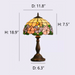  D6.3"*H18.9" lamps,lamp,tiffany,tiffany style,vintage,retro,flower,colorful glass,table lamps,butterful,bedside table,coffee table